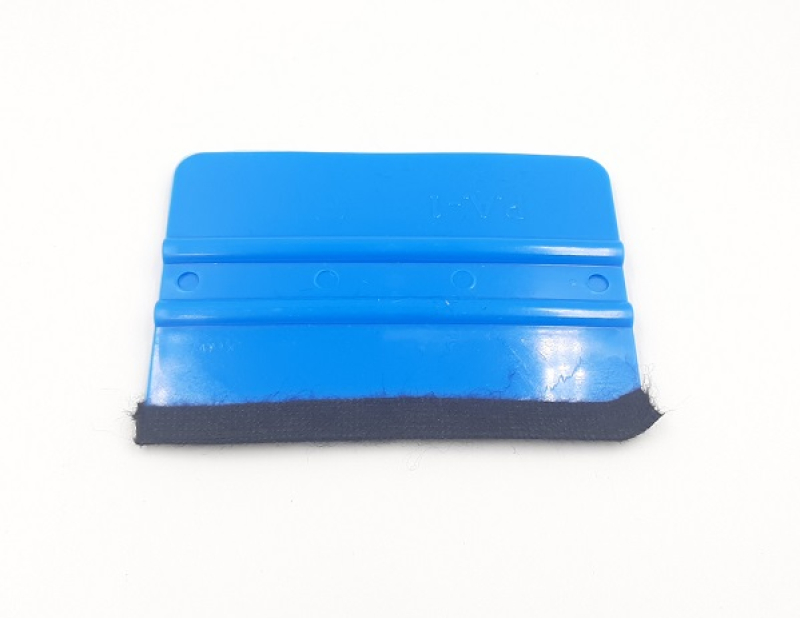 Folienrakel Blau mit Filzkante